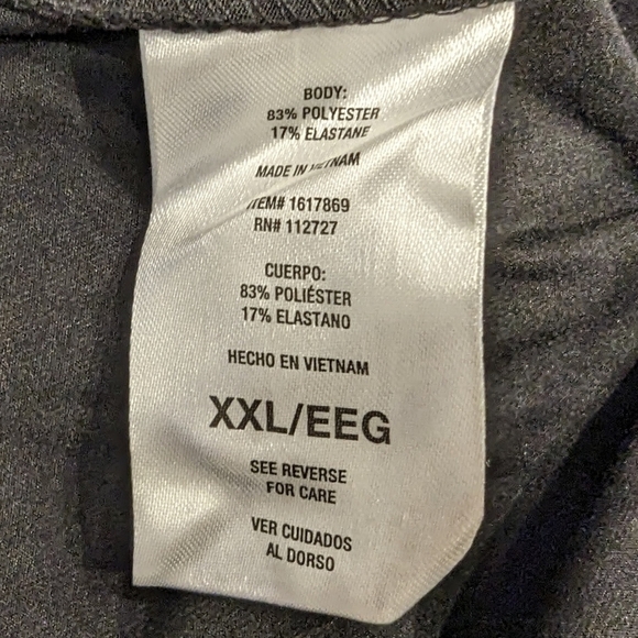 New Glacier Men's Performance Jogger / Pants Grey,  Size XXL - Picture 7 of 7